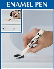 White Enamel Pen, Chip Repair, Paint Touch Up for Bath Sink Shower Fridge Cooker