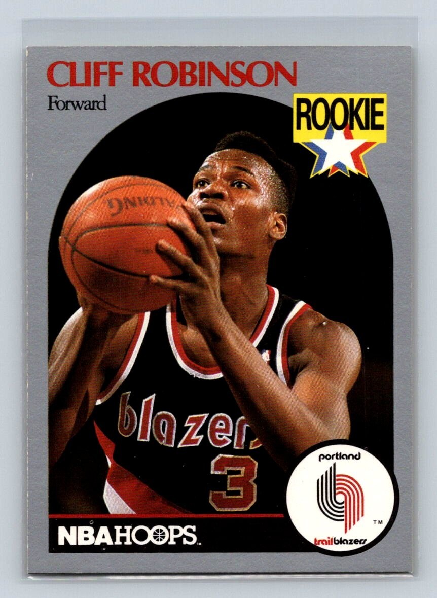 1990-91 NBA Hoops Rookie RC #250 Cliff Robinson Portland Trail Blazers (A)
