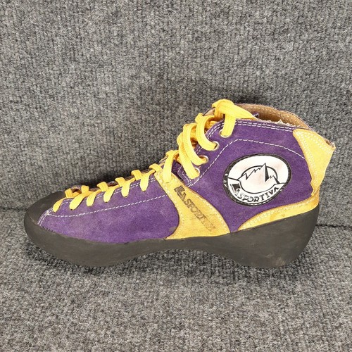 Zapatos de escalada en roca de cuero La Sportiva Mariacher para mujer talla 39,5 púrpura Italia - Imagen 7 de 22