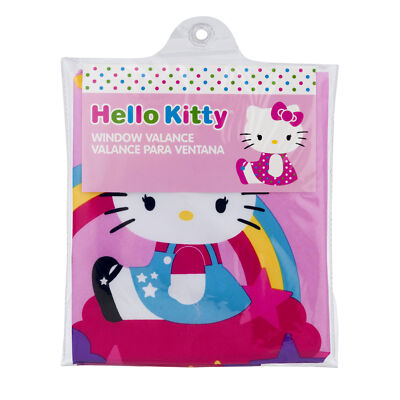 Hello Kitty Window Valance with rod pocket top