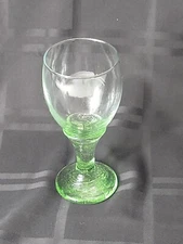 FIRE & LIGHT-Recycled Glass-Handmade/Signed-Celery Green Wine Goblet 1st