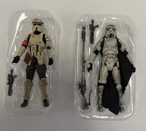 Star Wars Vintage 3.75" Mimban Stormtrooper & Scarif Trooper New in Plastic