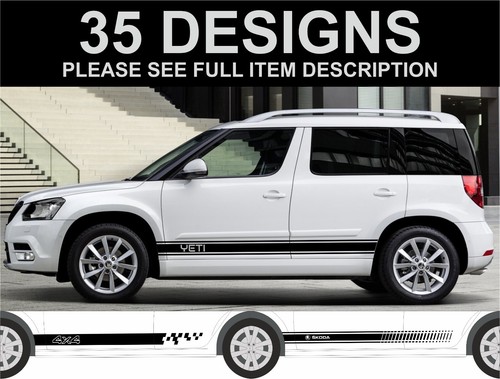 Skoda Yeti Seitenstreifen Aufkleber Sticker Grafik Skoda Streifen alle Jahre