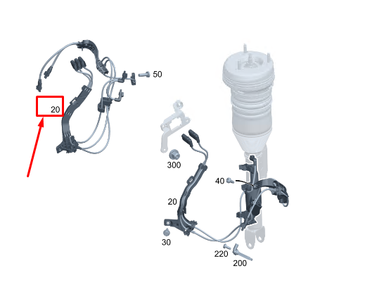 Neu MERCEDES-BENZ EQS V297 ABS-Kabelbaum vorne rechts A2975408800 Original