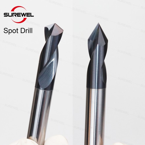 Carbide Spot Drill Stub Center Point Bit 60 90 120 Degree 1-12mm Chamfer Pilot - Picture 4 of 7
