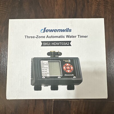 DEWENWILS Sprinkler Timer 3 Zone Hose Water Timer with 4 Programmable Procedures