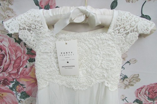 BNWT Ivory Cotton Estella Bridesmaid Party Occasion Dress Age 2-3 MONSOON €60 - Picture 7 of 14