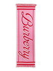 100% AUTHENTIC NEW WOMEN BURBERRY PINK LOGO COTTON JACQUARD SOCCER SCARF — photo 1
