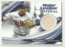 2023 TOPPS BASEBALL - CARLOS CORREA - MAJOR LEAGUE MATERIAL RELIC - BAT - TWINS