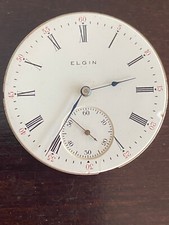 VINTAGE 16S ELGIN POCKET WATCH MOVEMENT, GR. 290, BROKEN STAFF, YEAR 1904