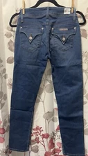 Hudson Crop Collin Skinny Blue Jeans Size 25