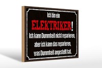 Holzschild Spruch 30X20Cm Bin Elektriker Kann Reparieren Deko Schild Wooden Sign