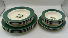 Century Service Corp  Emerald Floral Alliance Ohio 4 Pc Set Plates Bowls READ