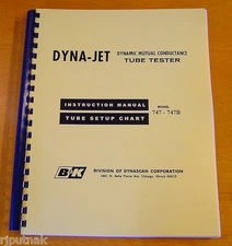 Ultimate B&K 747 / 747B Tube Tester Chart & Manual 99pp new remastered
