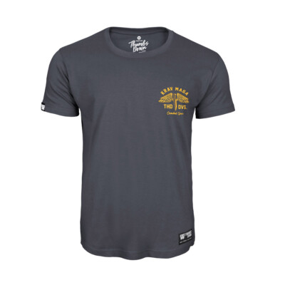Thumbsdown Krav Maga North Division Herren Baumwoll-T-Shirt mit Aufdruck