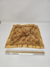 Cloud Island Brown Puppy Dog Lovey Satin Trim Swirl Baby Security Blanket 14”
