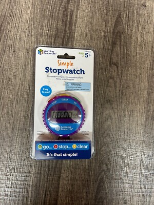Learning Resources Simple Stopwatch 3 Button Ages 5-Up Purple/Blue LER0808
