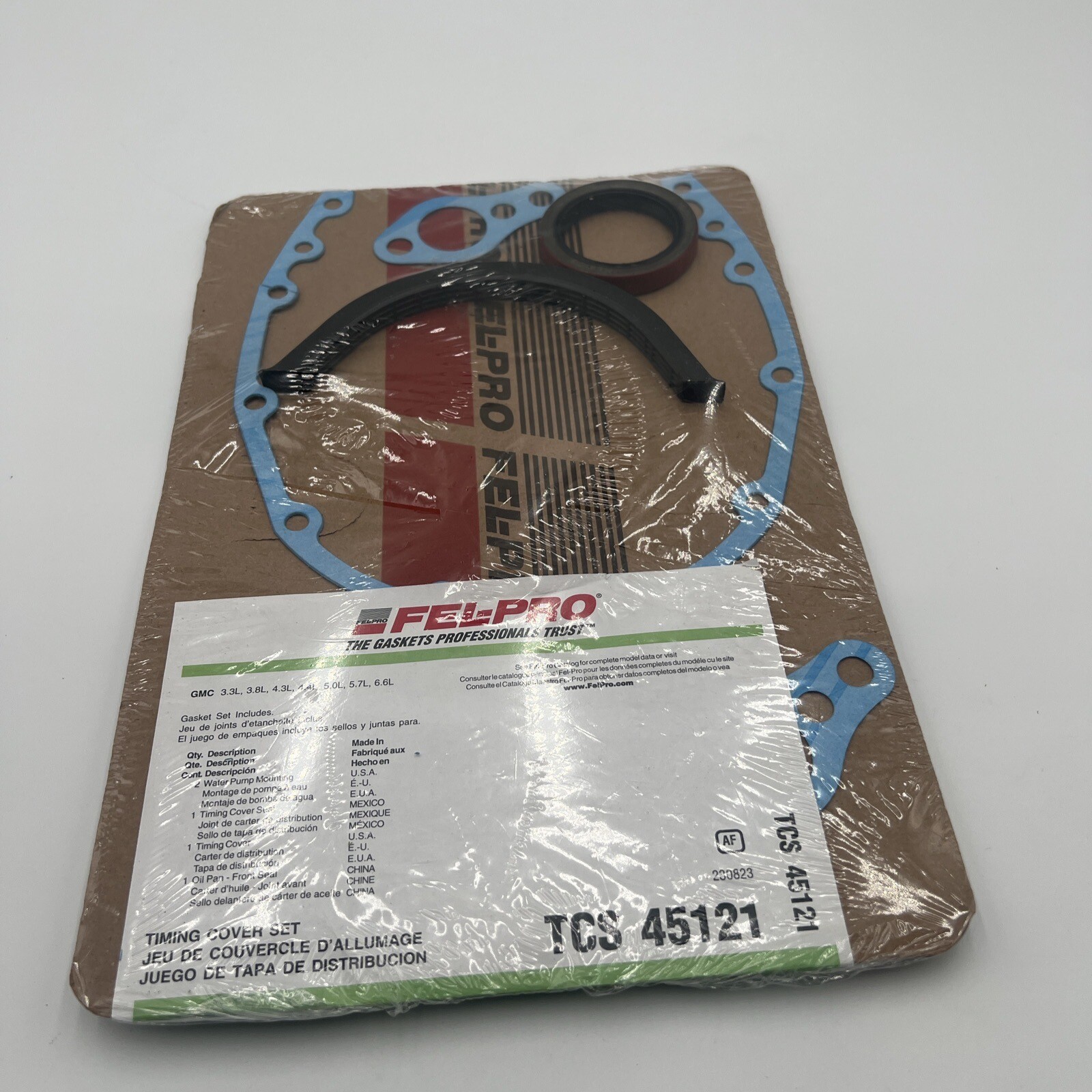 FelPro Timing Cover Gasket Set TCS45121; Paper/Rubber for 7095 305