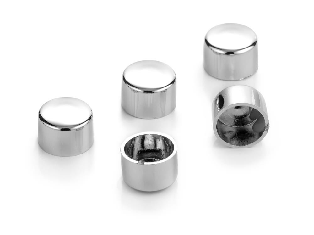 Chrome Bolt Covers for 6mm Allen Socket Head M6 Bolt takes 5mm allen key