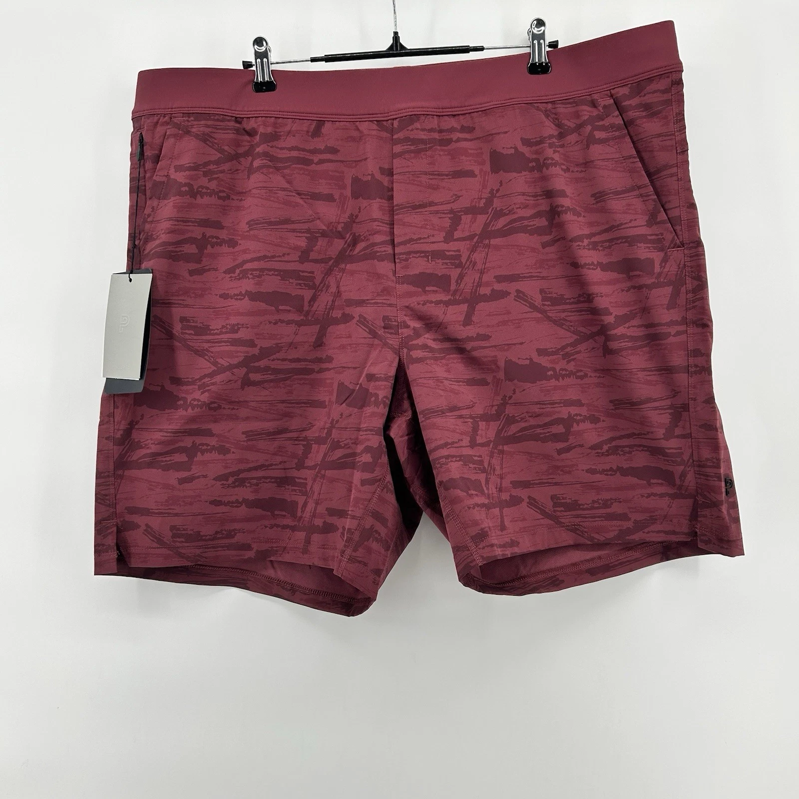Public Rec Flex Shorts Mens 42x7.5 Maroon Hybrid Athletic Camp Beach NWT