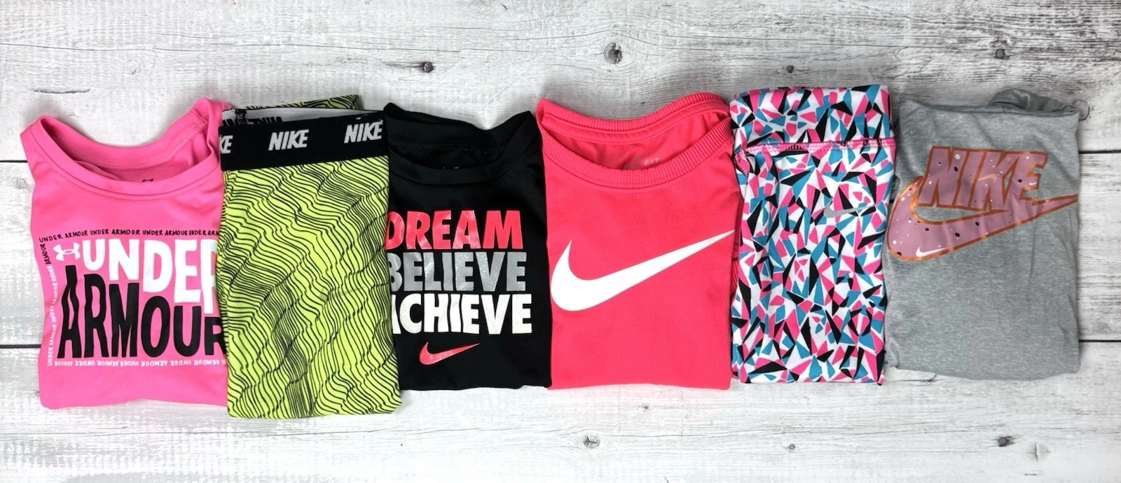 Nike & Under Armour Lot Of 6 Baby Toddler Girls Clothes Size 18M-3t 0123
