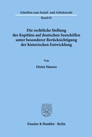 Dieter Hanses | Die Rechtliche Stellung Des KapitäNs Auf Deutschen...