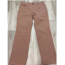 Escada Tessa Straight Leg Pants Caramel Pink Women Size EU40 Mid Rise Trousers