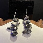 Sterling Silver Pearl Baroque Pierced Earrings  — photo 1