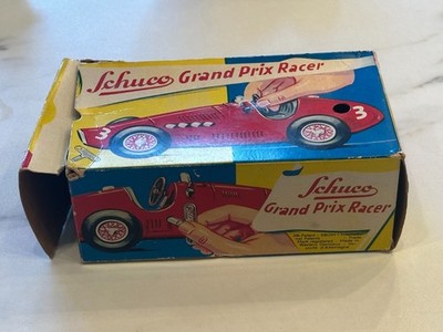 Schuco Grand Prix Racer 1070 Red Wind-Up Tin Car w/ Box Key Works