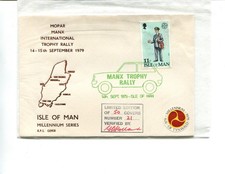 Isle of Man 1979 Manx Trophy Rally Autographed cover, RPS