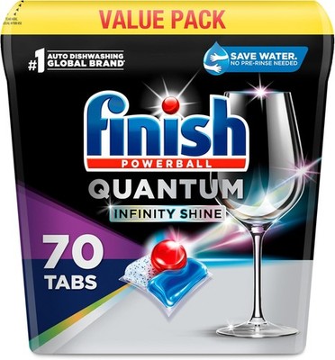 Finish Quantum Infinity Shine Dishwasher Pods, No Pre-Rinse Dishwasher Detergent