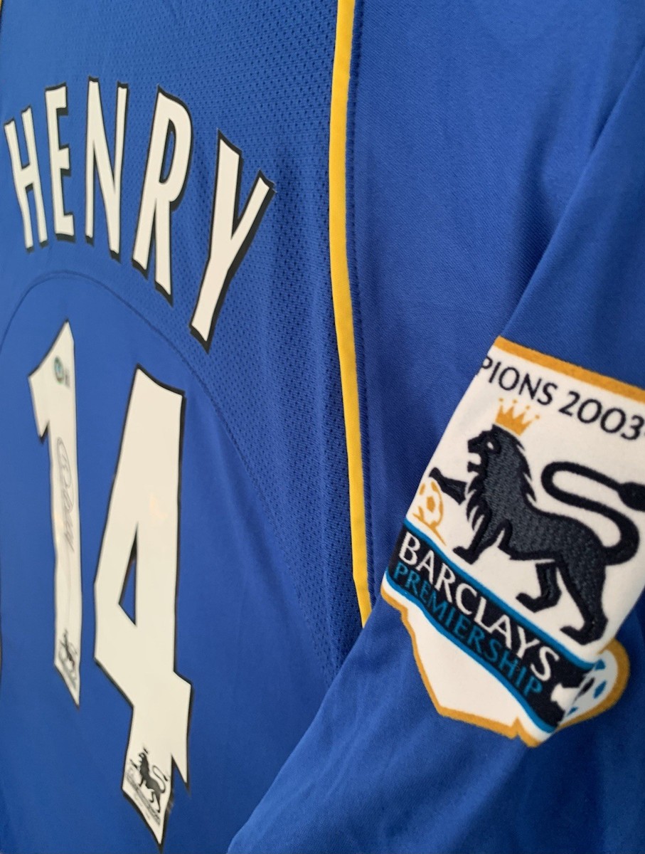 Thierry Henry Signed Autographed Arsenal 2004/05 Away Jersey with