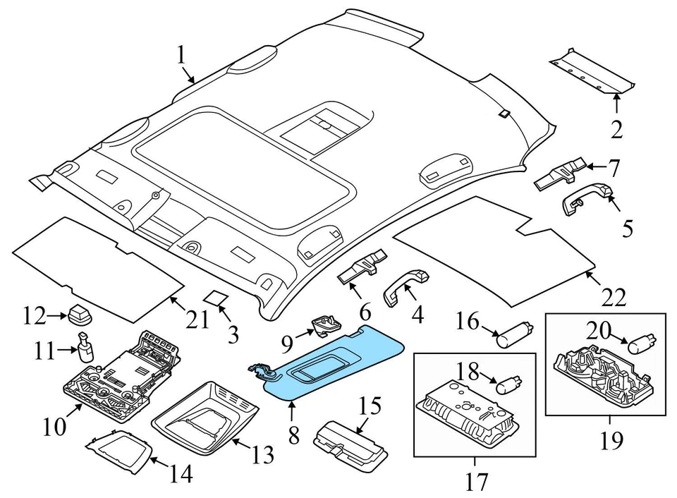BMW 535I XDRIVE 2011-2016 - Parasol derecho / Espejo 7248860 Foto 4 de 4
