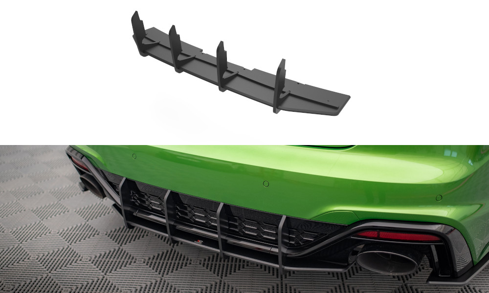 Diffuseur arriere Audi RS5 F5 Facelift Maxton Street Pro finition Premium rouge racing