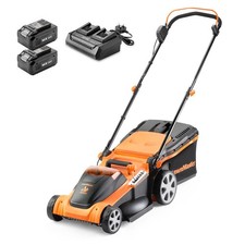 LawnMaster 48V Cordless 41cm Lithium-Ion Lawnmower w/ Batteries & Fast Chargers