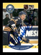 1990-91 Pro Set 24 Grant Ledyard 02 signed auto autograph  MZ BXCP56