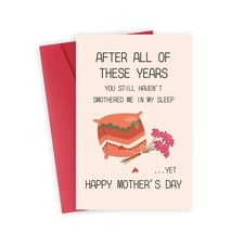 Funny Mother's Day Card for Wife from Husband, Rude Mothers Day Card for Her, Yo