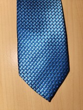 PERRY ELLIS Portfolio Men's 100 Polyester Tie  Teal Blue  Micro Texture