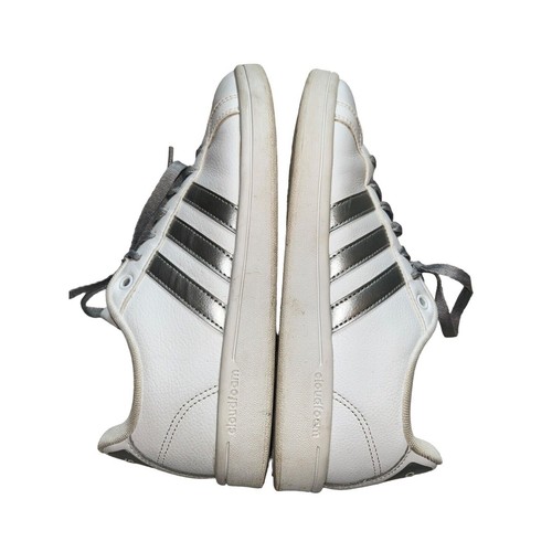 ADIDAS Cloudfoam Advantage Women's Size 7 White/Silver Shoes Art-AQ0528 - Picture 9 of 12