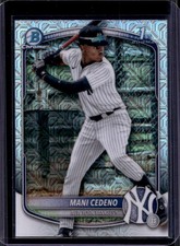 2025 Bowman Chrome Mega Box Mani Cedeno Refractor 1st #BCP-199 Yankees