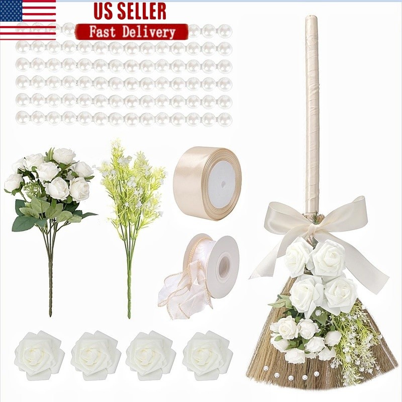 Jumping the Broom Wedding Ceremony Broom DIY Decorations Mini Straw Broom Gift