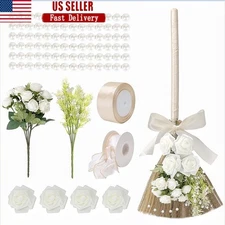 Jumping the Broom Wedding Ceremony Broom DIY Decorations Mini Straw Broom Gift