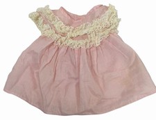Vintage Alexis Handi Panti Pink Dress for 13-18 LB Baby 3-6 MO Lace Trim Ruffle