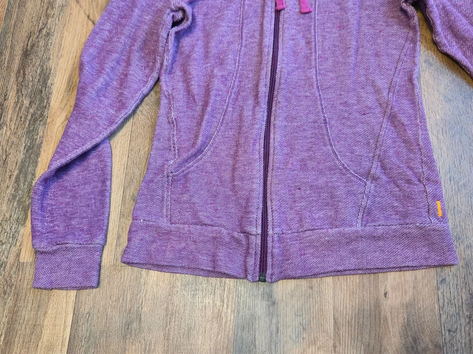 Фиолетовая толстовка с капюшоном на молнии Lucy XS эластичная спортивная толстовка с капюшоном на шнурке - Изображение 3 из 4