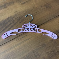 Vintage Baby Infant Child Hanger Plastic Pink Circus Clothes Hong Kong Toddler