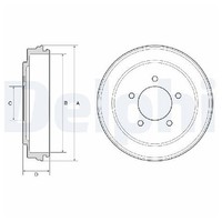 2X Bremstrommel Hinten FüR Jeep Compass MK49 2.0 2.1 10 Bis 26 Delphi ED4 EBA
