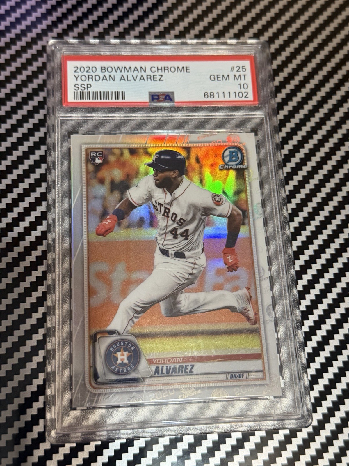 2020 Bowman Chrome Yordan Alvarez #25 SSP Rookie RC PSA 10