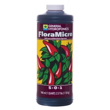General Hydroponics Flora Micro 1 QT , 1 Gal , 2.5 Gal , 6 Gal