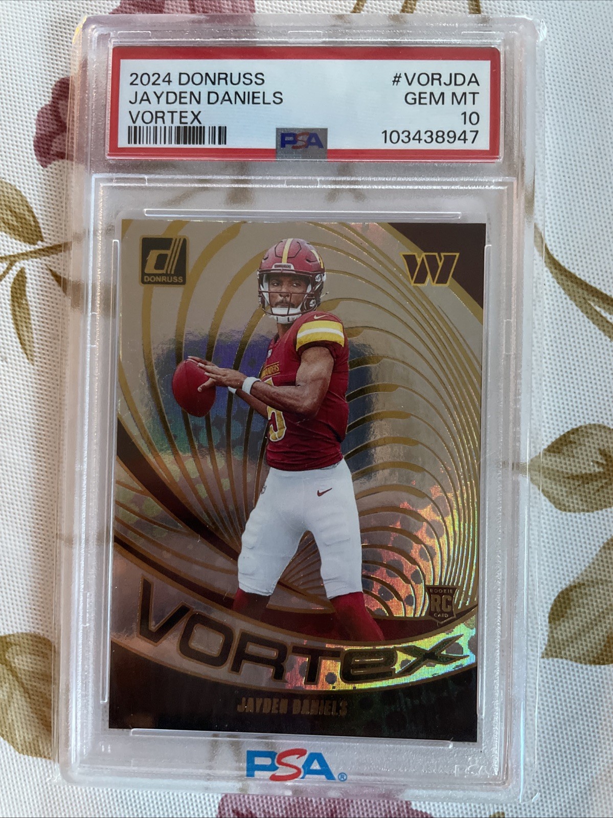 2024 Panini Donruss - Vortex Jayden Daniels #VOR-JDA (RC) PSA 10