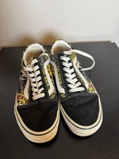 Vans Old Skool 'Beauty Skull' or 'Fruit Skull' black and white canvas and suede